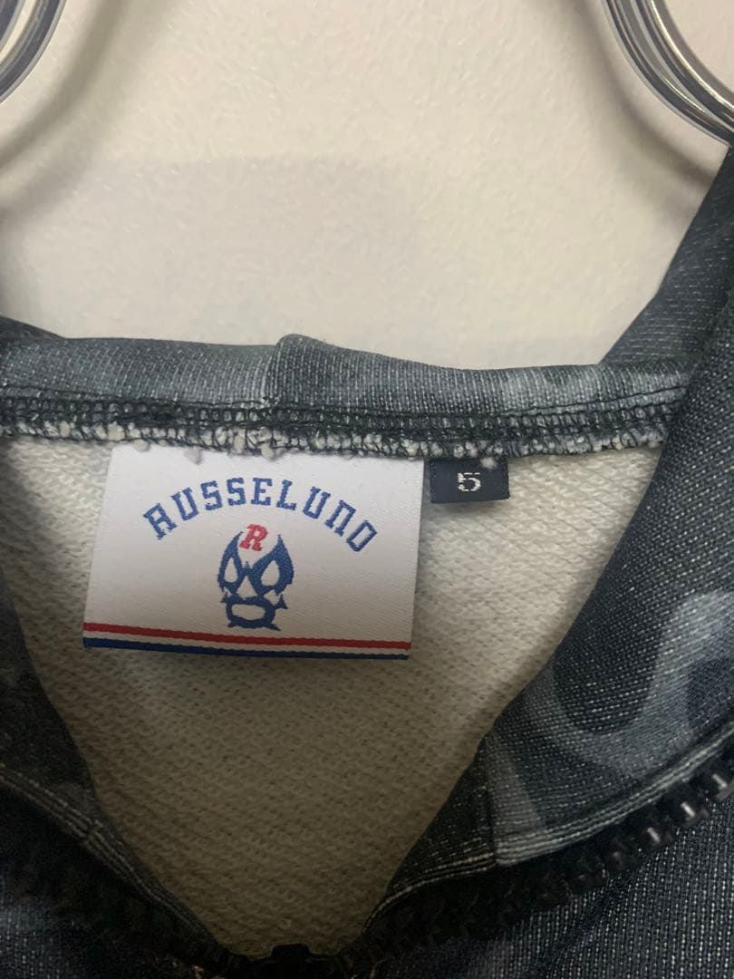 RUSSELUNO ラッセルノ 北海道BUBU コラボ ジップパーカー 迷彩