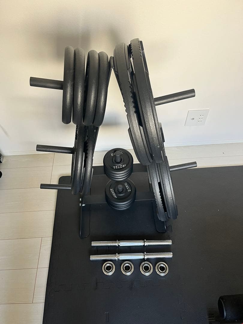 WASAI バーベルハーフラック インクラインベンチ IROTECプレートセット