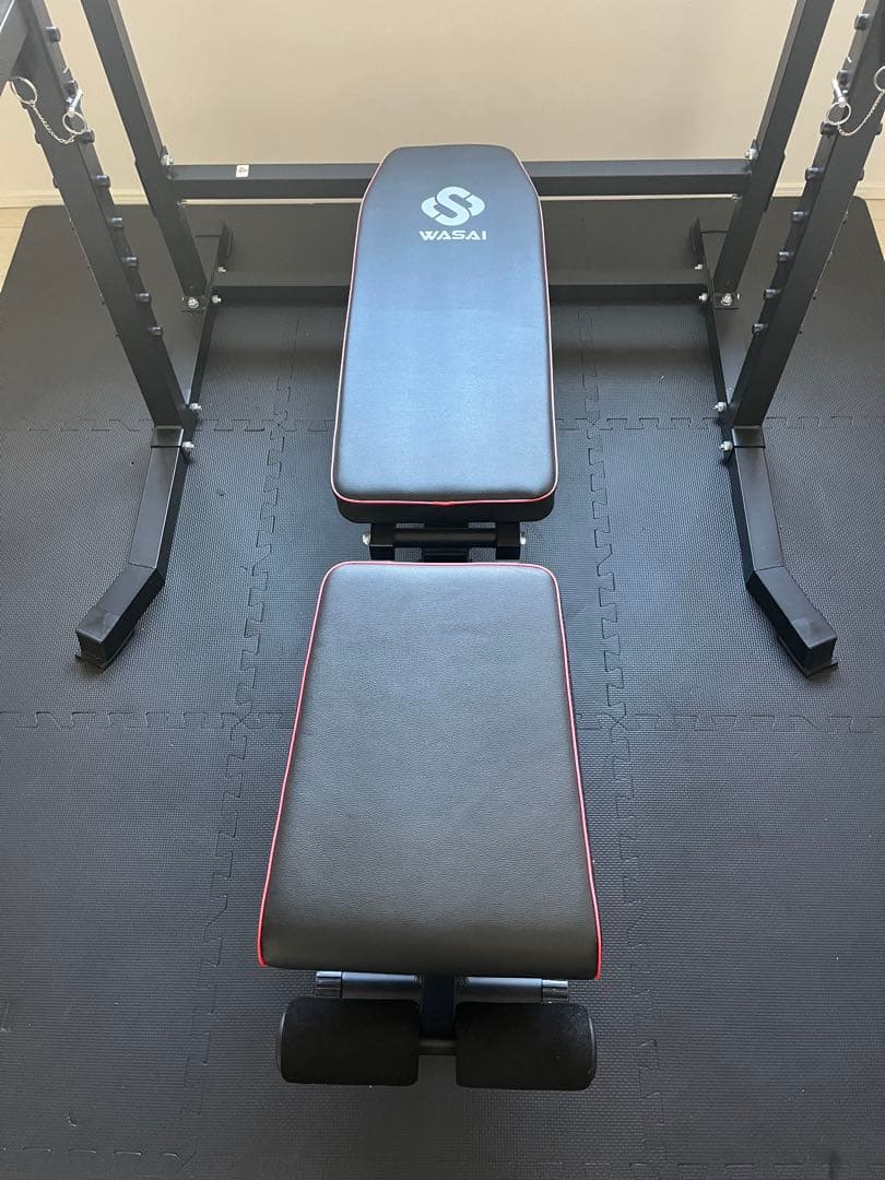 WASAI バーベルハーフラック インクラインベンチ IROTECプレートセット