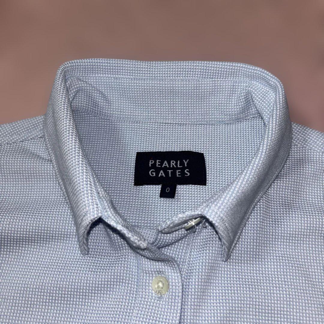 PEARLY GATES 長袖ポロシャツ サックスブルー レディース S