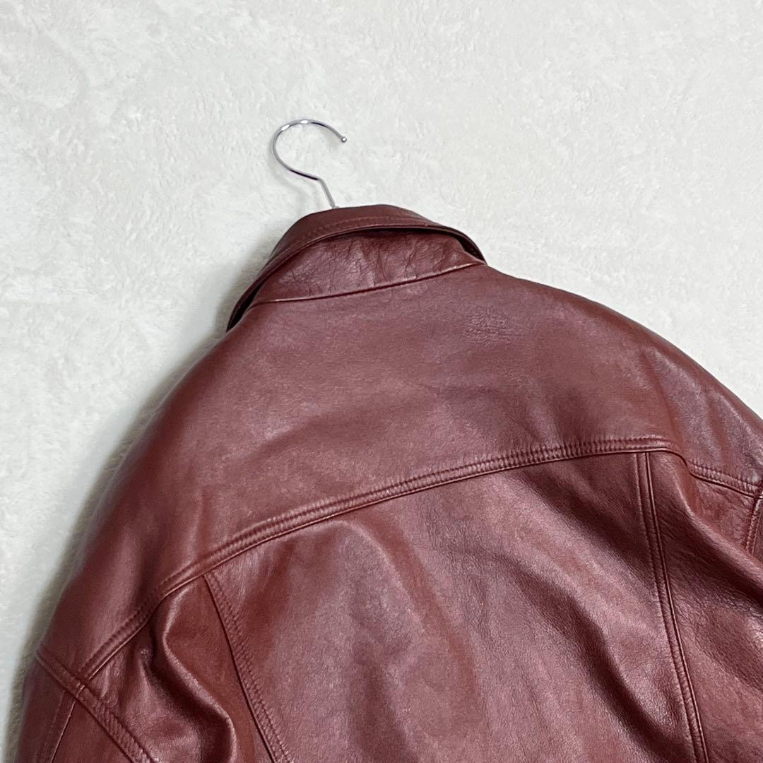 90's ヴィンテージ A-2 フライトジャケット イタリアレザー 本革 短丈