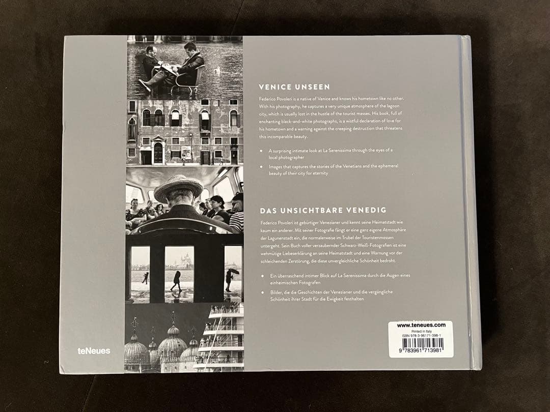 イタリア　ヴェネツィア写真集　Venezia モノクロ　アート