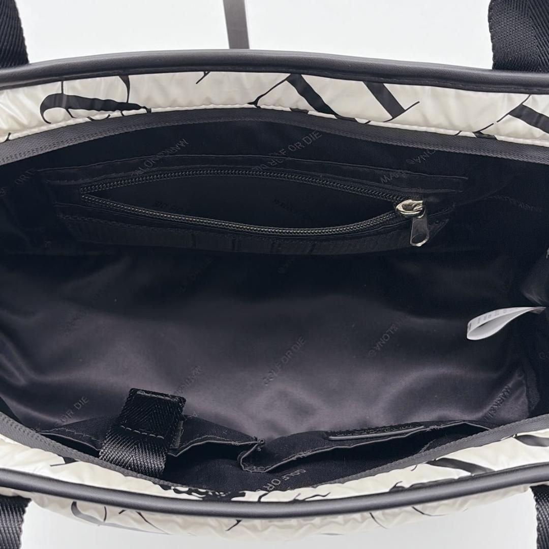 極美品 マークアンドロナ ハンドバッグ 総柄 ドクロ カートバッグ ゴルフバッグ