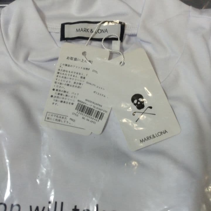 ⭐新品未使用⭐MARK&LONA⭐ メンズ⭐半袖モック⭐白⭐LL⭐