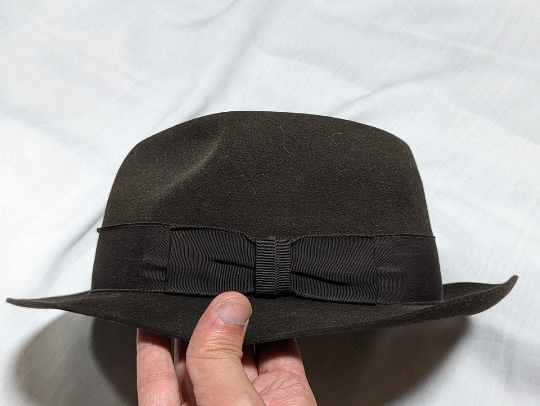 英国高級老舗 Lock&Co ソフトハット 高級ファーフェルト 58cm