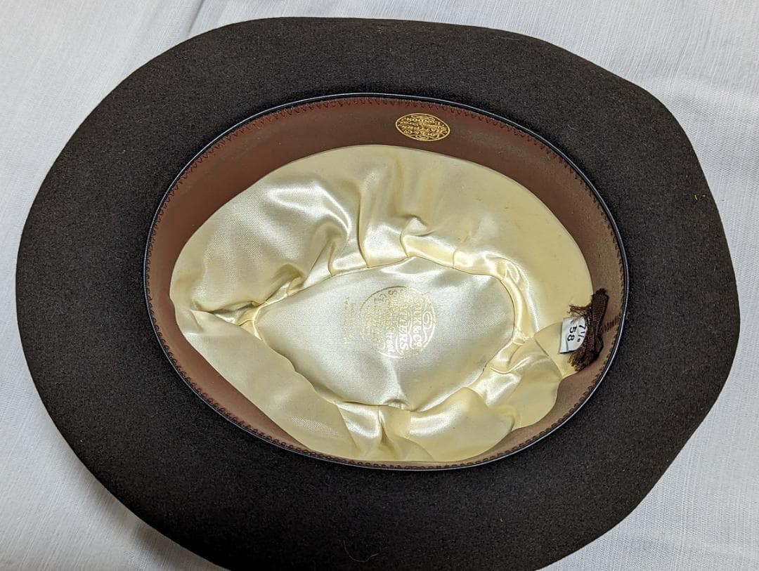 英国高級老舗 Lock&Co ソフトハット 高級ファーフェルト 58cm