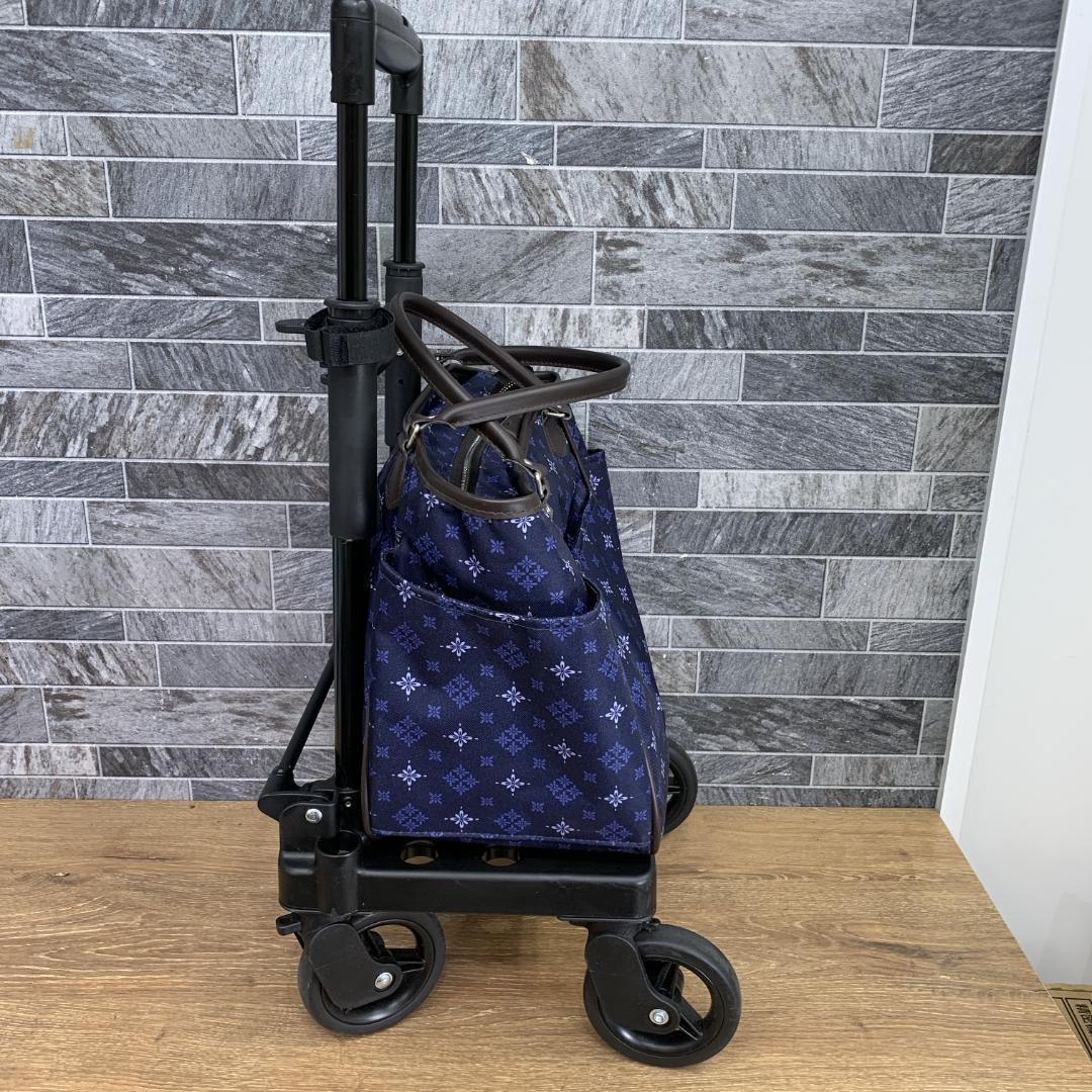 美品　島製作所　ショッピングカート メロディ　トート　横押タイプ　駐車ロック付き