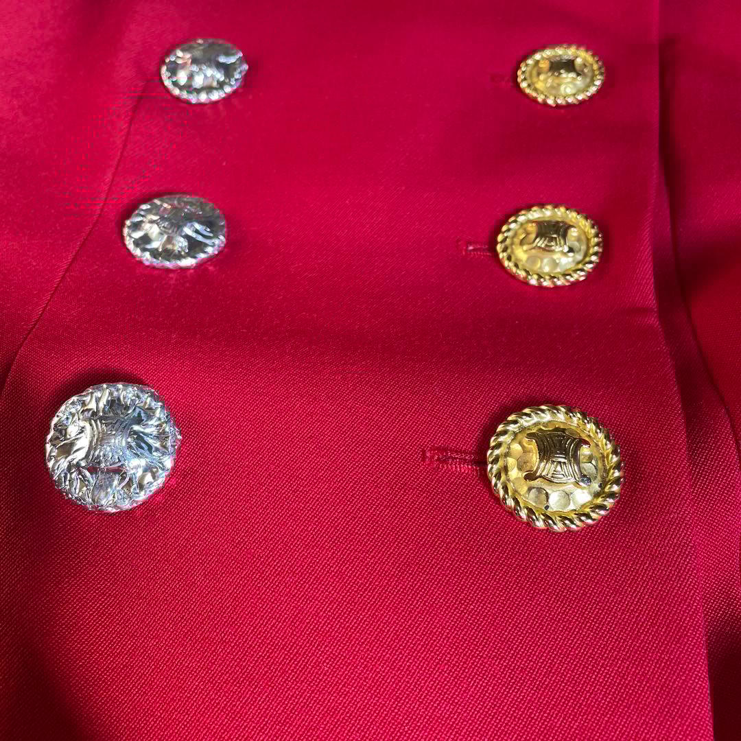 レア　CELINE レッドナポレオンウールジャケット 42訳あり価格