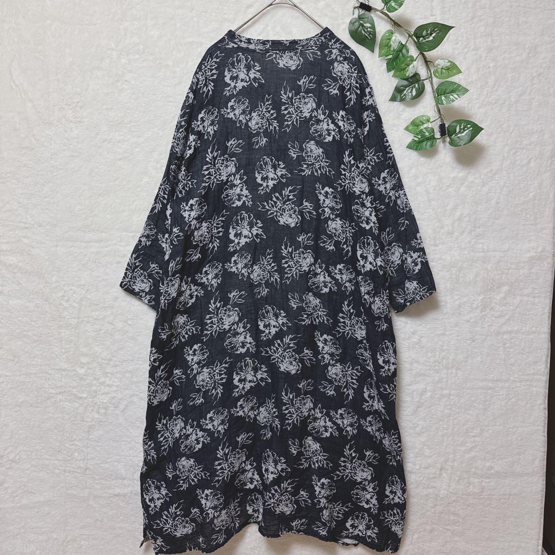 Plantation フラワー風通ジャガード ワンピース