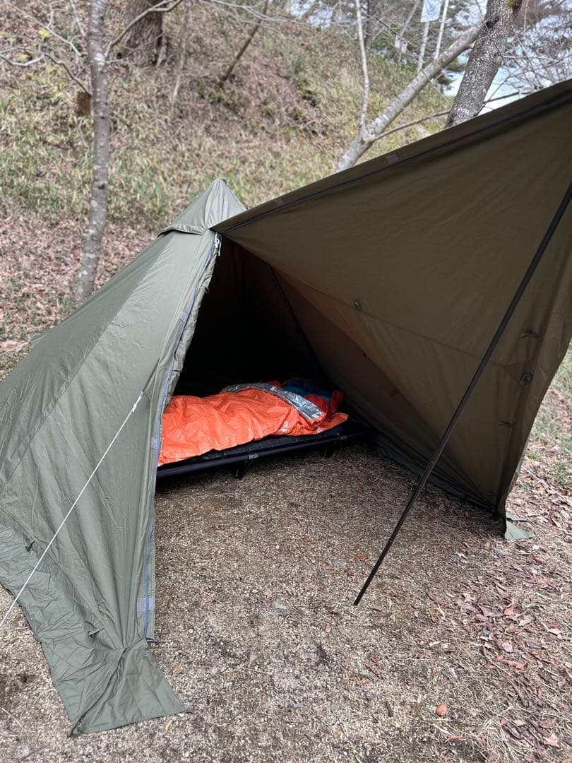 【冬キャンプ1回のみ】バンドック ソロティピー 1 TC カーキ インナー 美品