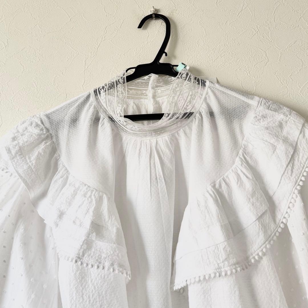 IENA LA BOUCLE ドビードットレースブラウス