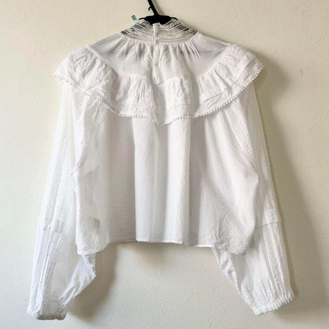 IENA LA BOUCLE ドビードットレースブラウス