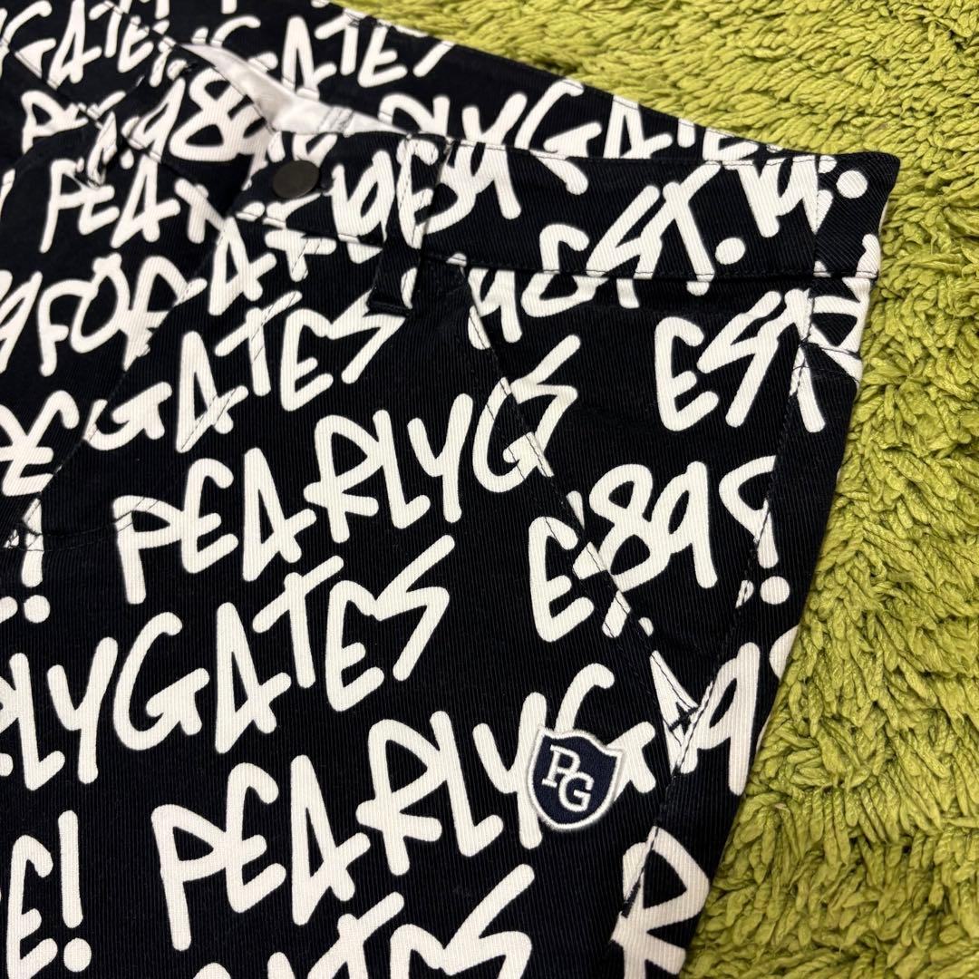 パーリーゲイツ PEARLYGATES ストレッチパンツ 総柄 落書き サイズ2