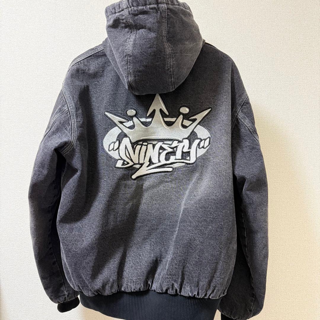 9090s デニムパーカー フーディー バックプリント