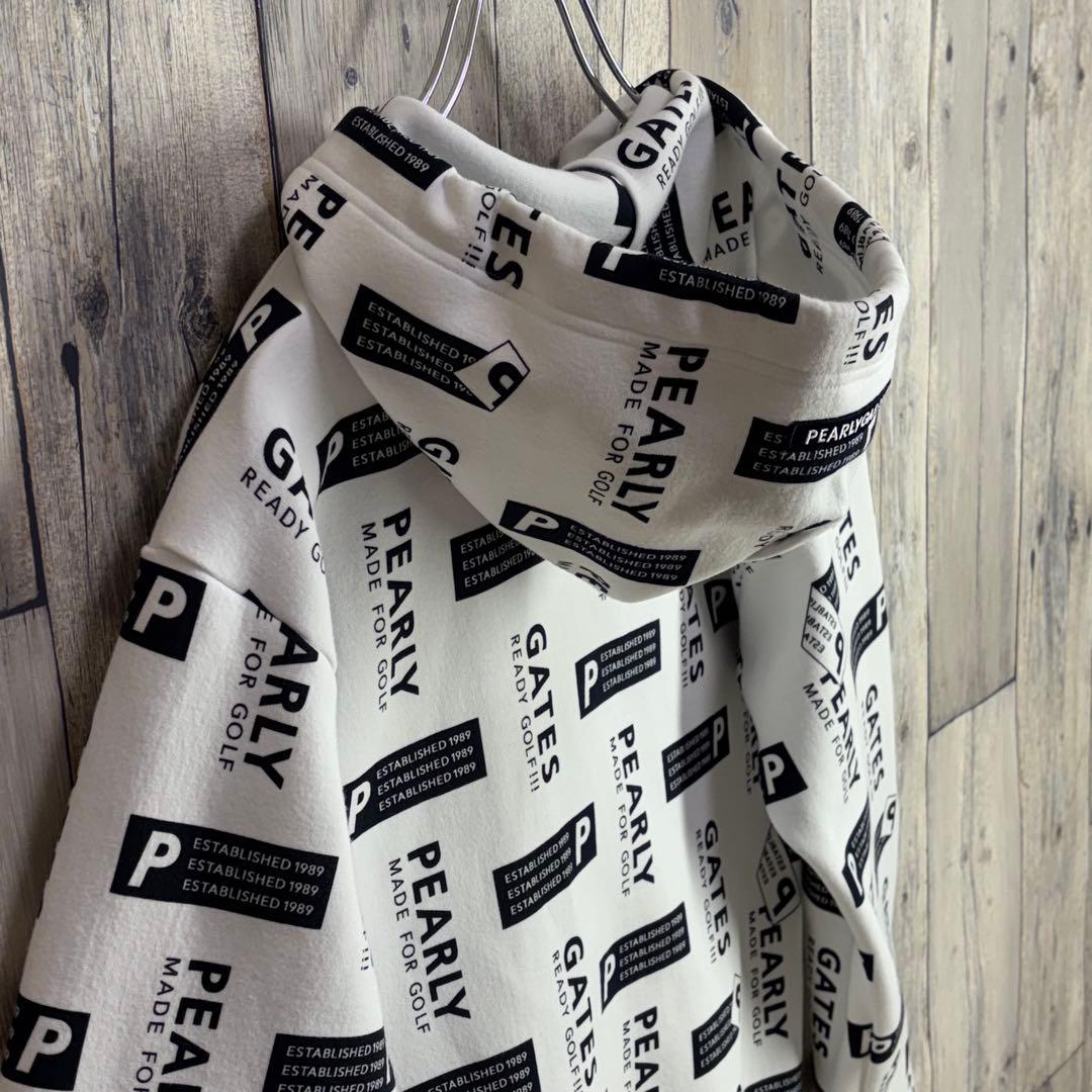 パーリーゲイツ　PEARLY GATES パーカー　ジップアップ　ロゴプリント