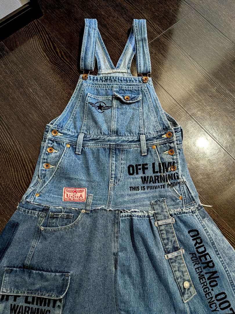 ★ミリタリー カーゴ ポケット 男前 サロペットスカート★