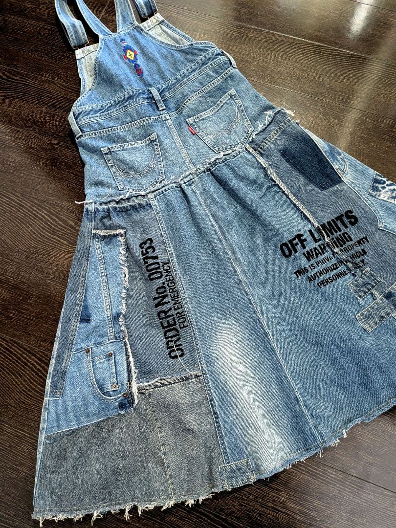 ★ミリタリー カーゴ ポケット 男前 サロペットスカート★