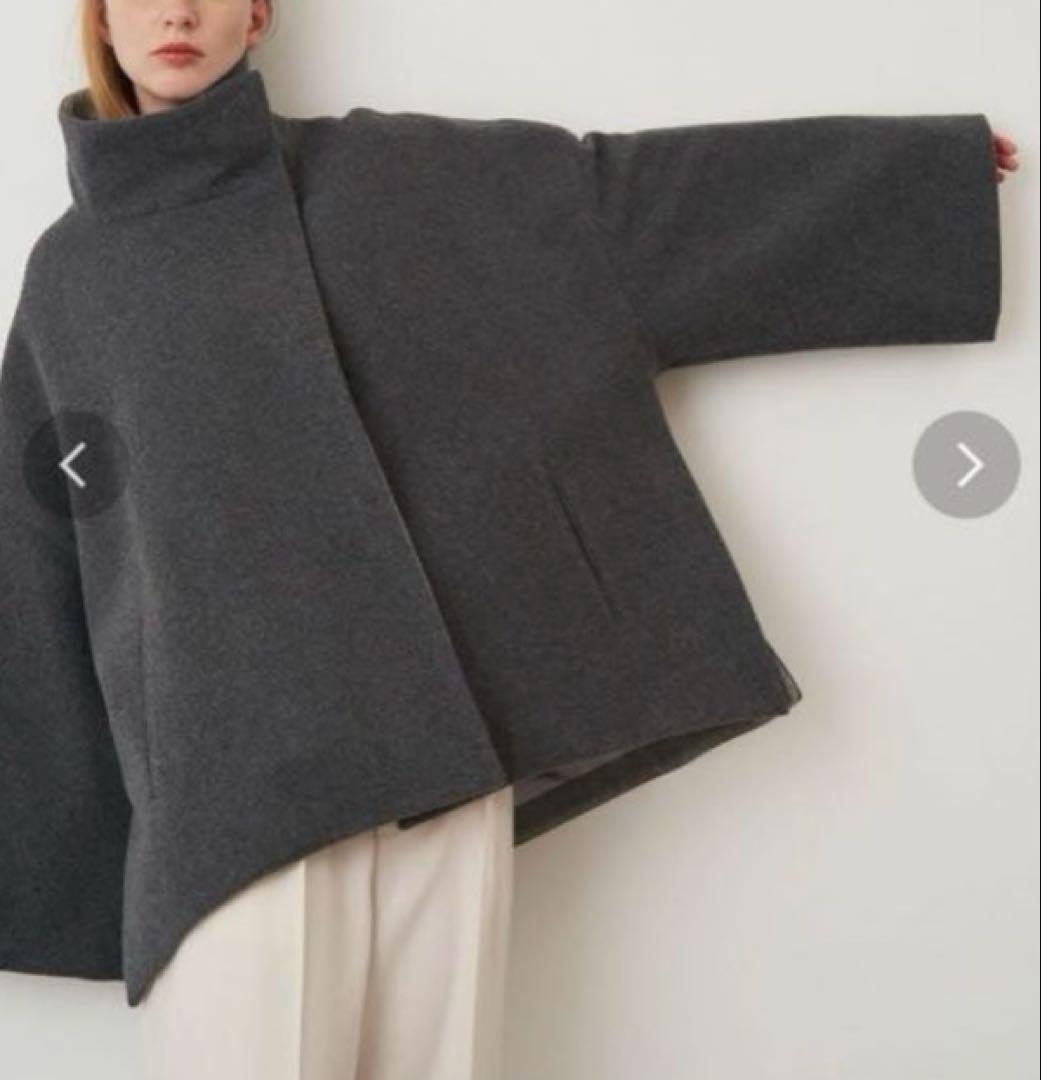 美品 24AW ELENDEEK エレンディーク ケープスタンドカラーコート