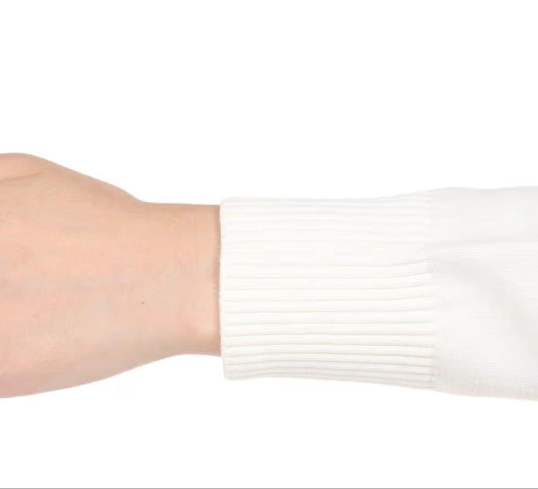 L ☆新品タグ付☆ ロサーセン　ニット タートルネック セーター ライン&ロゴ