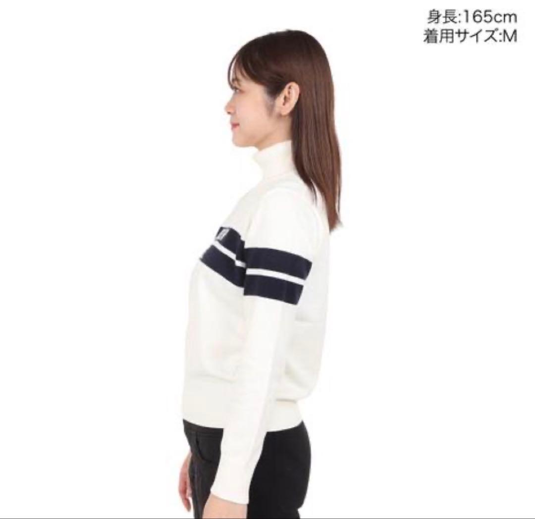 L ☆新品タグ付☆ ロサーセン　ニット タートルネック セーター ライン&ロゴ