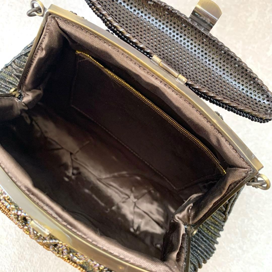 手刺繍ビーズバッグ ビーズパーティーバッグ 和装洋装