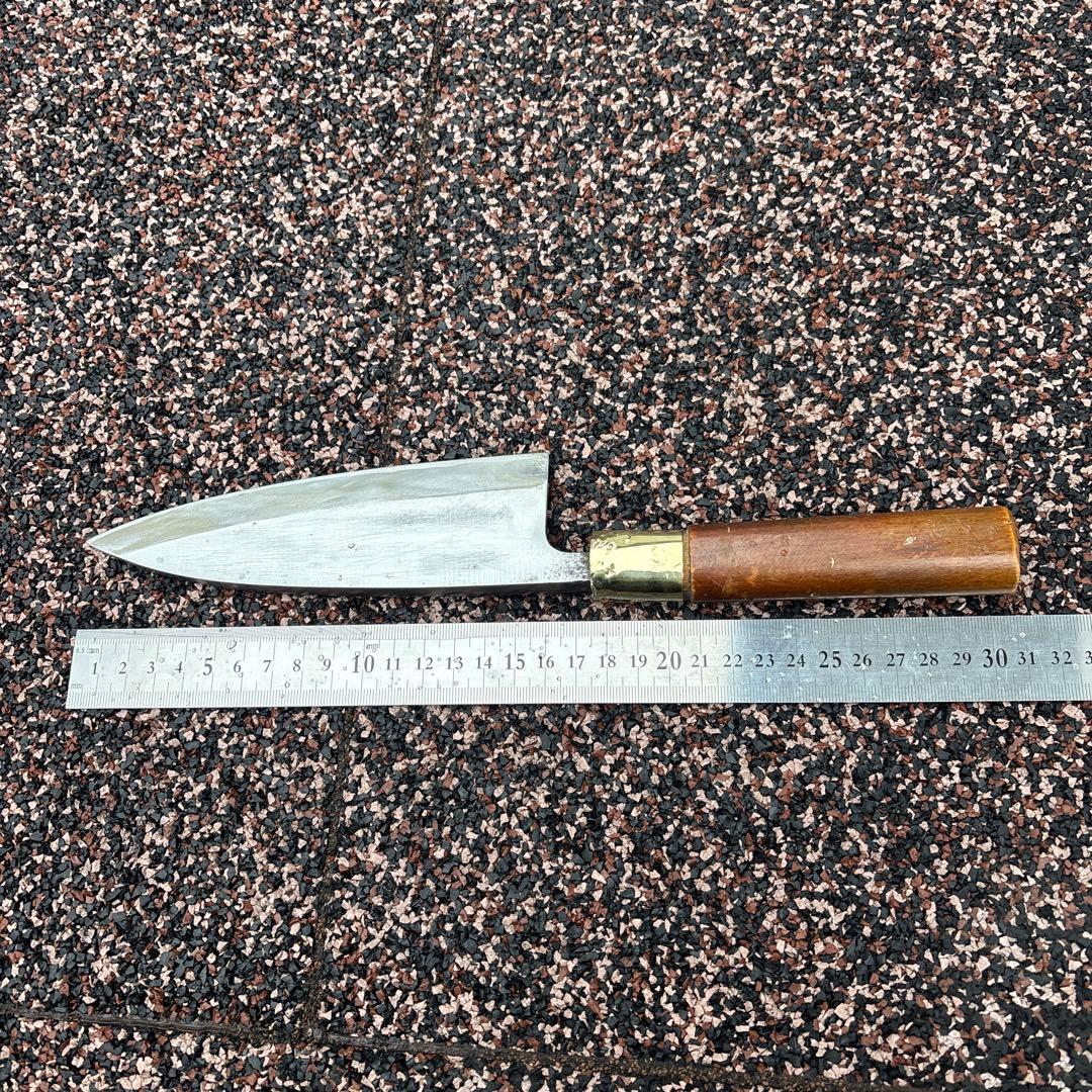 宮文出刃包丁 約30cm 木製ハンドル　ジャンク