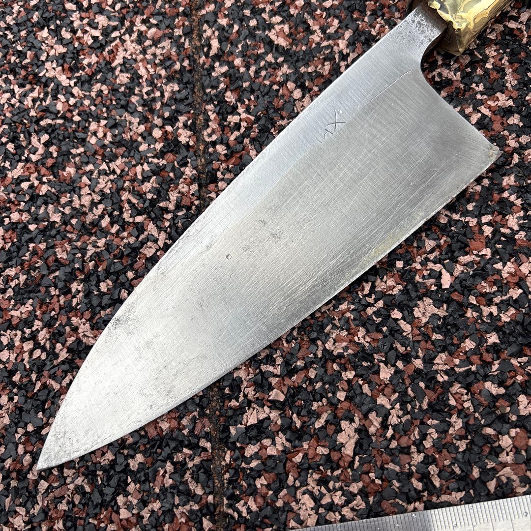 宮文出刃包丁 約30cm 木製ハンドル　ジャンク