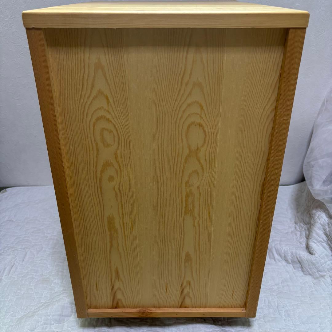 【廃盤】無印良品　パイン材　キャビネット　サイドチェスト　収納　キャスター付き