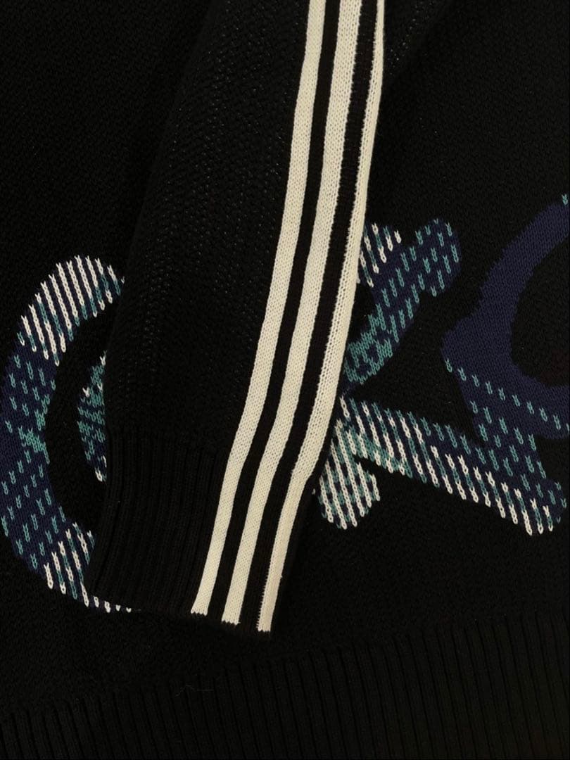 新品XS Adidas スウェットシャツ 長袖ニット ブラック KC0110