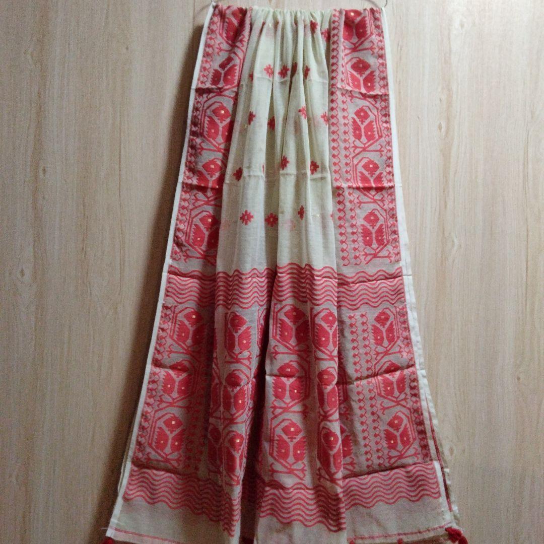 ★高品質★インド民族衣装 ジャムダニ織のクルタセット【53L-46】