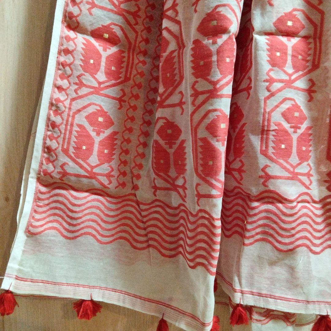 ★高品質★インド民族衣装 ジャムダニ織のクルタセット【53L-46】