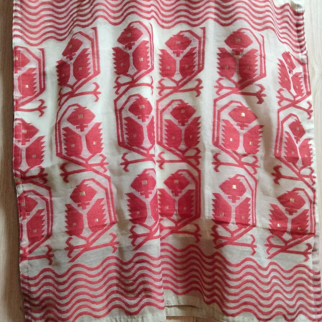 ★高品質★インド民族衣装 ジャムダニ織のクルタセット【53L-46】