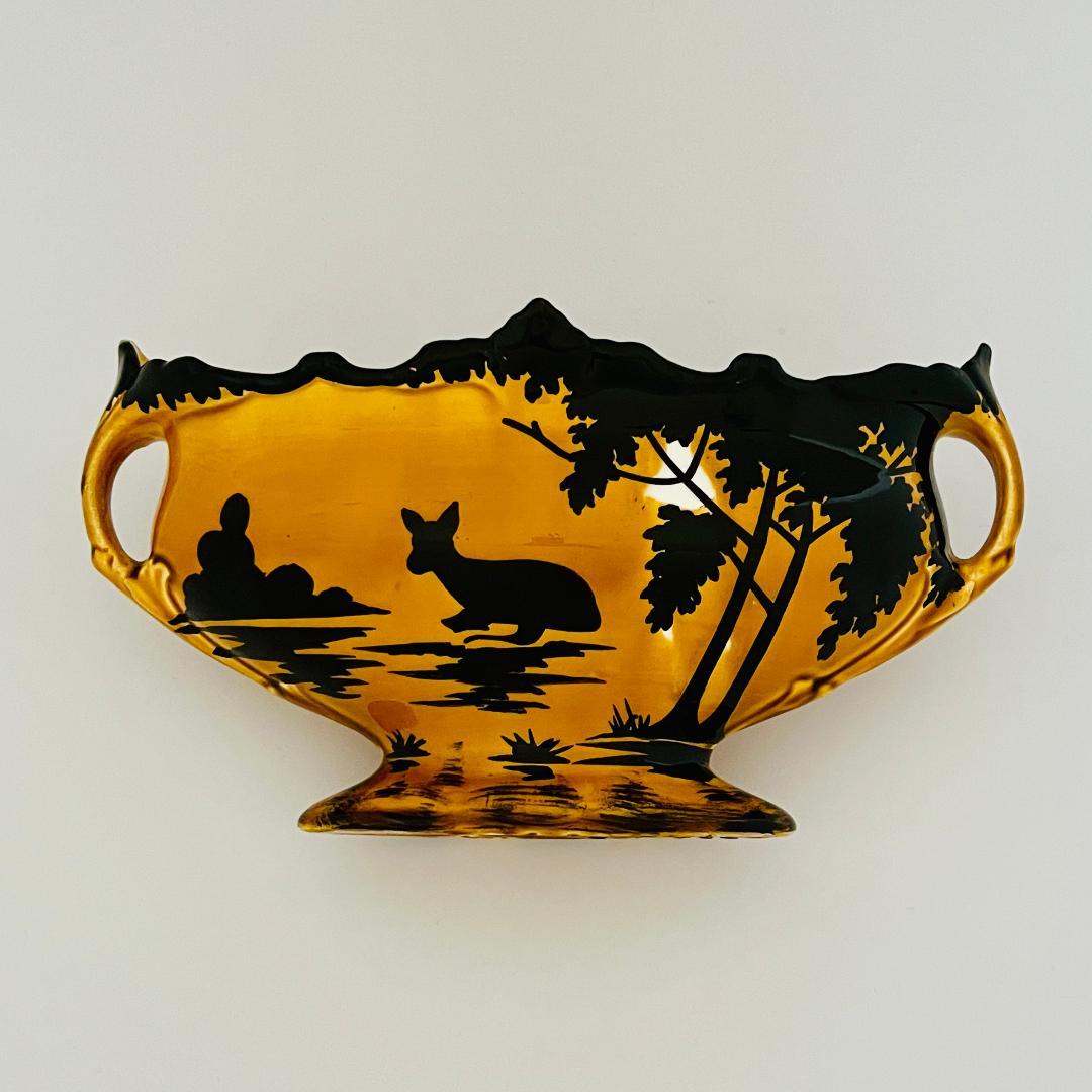 Orchies　フランス陶器　アールヌーボー　フラワーベース　陶器鉢　花瓶