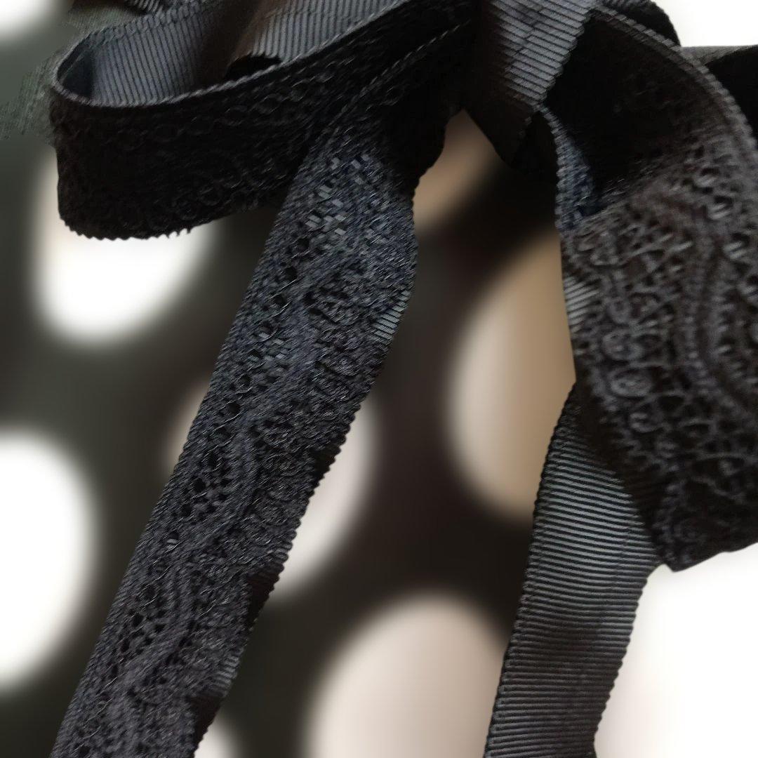 黒地に水玉柄ジャージ ロングワンピースサイズ40