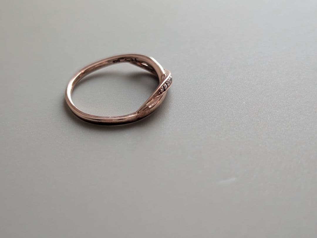 組曲ジュエリー　11号　K10 リング　0.05 ピンクゴールド　ダイヤ　指輪