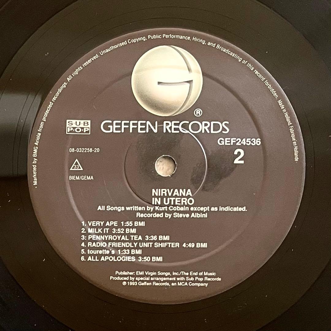 LP NIRVANA / IN UTERO カートコバーン グランジ ロック
