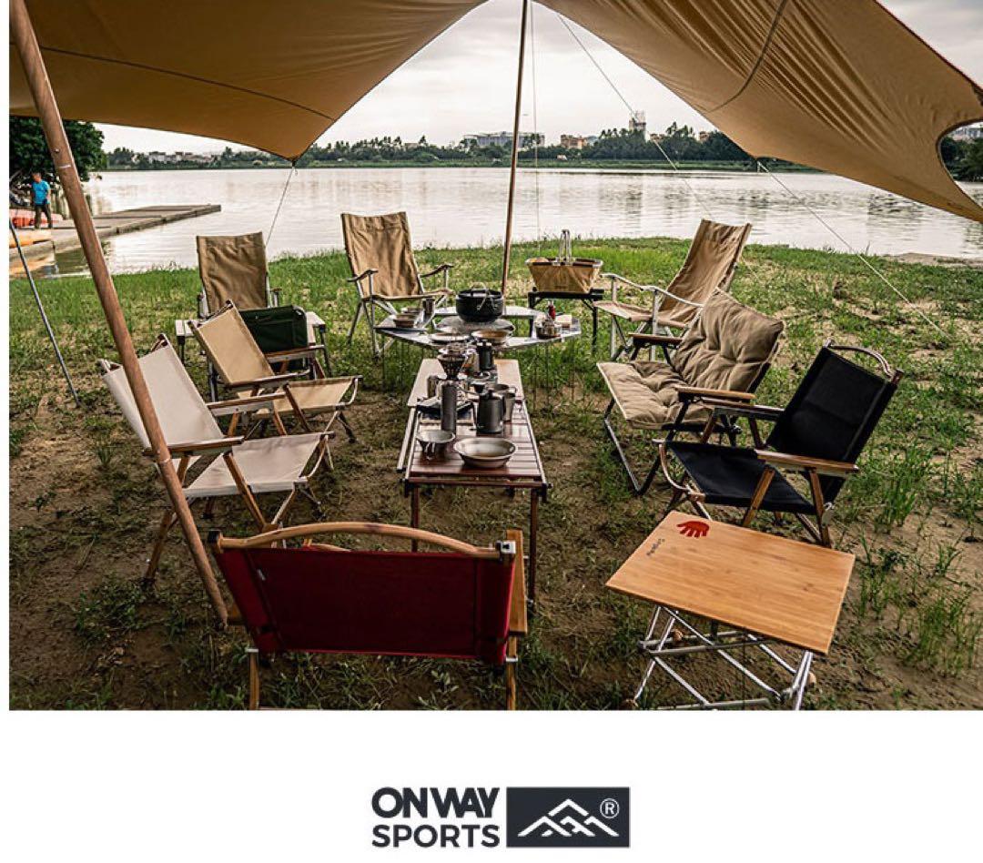 Simplemeフォールディング アルミIGTテーブルOW-8242 茶