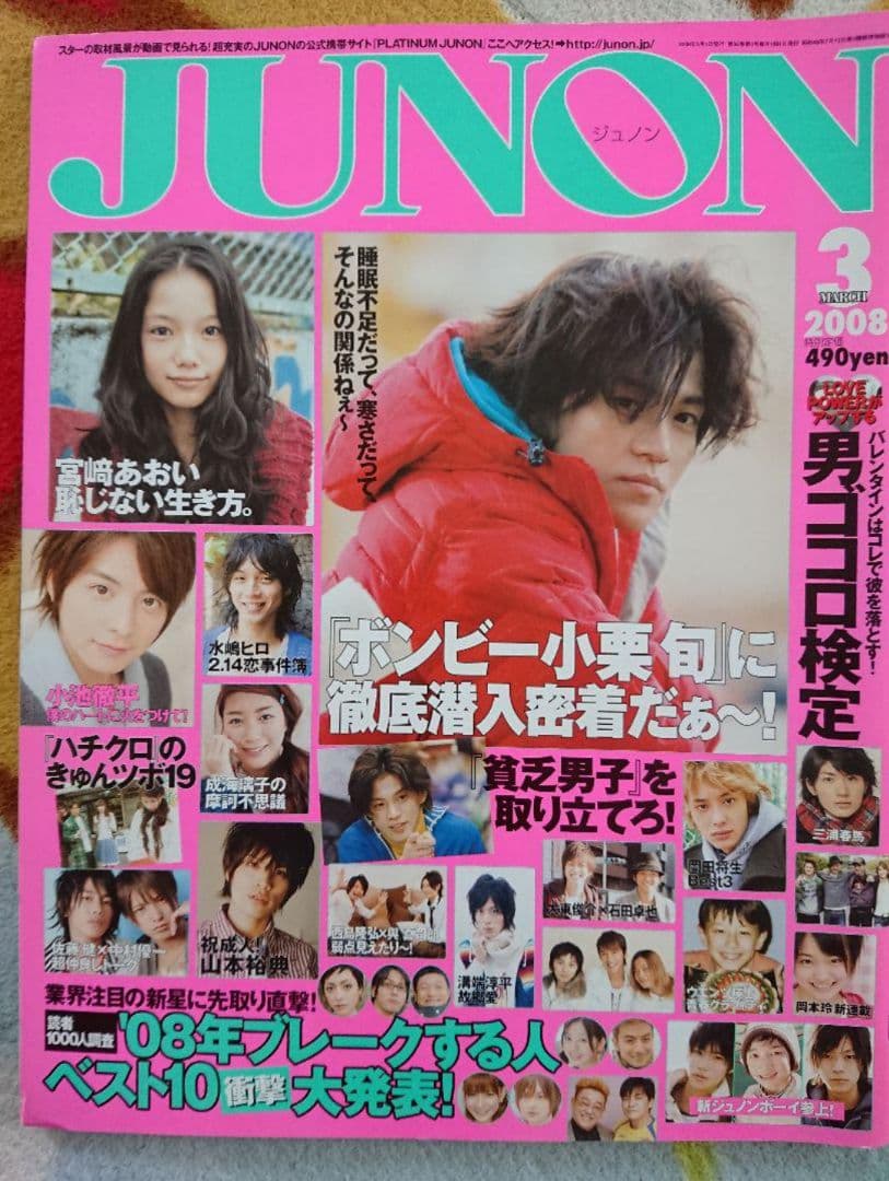 三浦春馬 佐藤健 ごくせん ROOKIES 仮面ライダー JUNON 雑誌