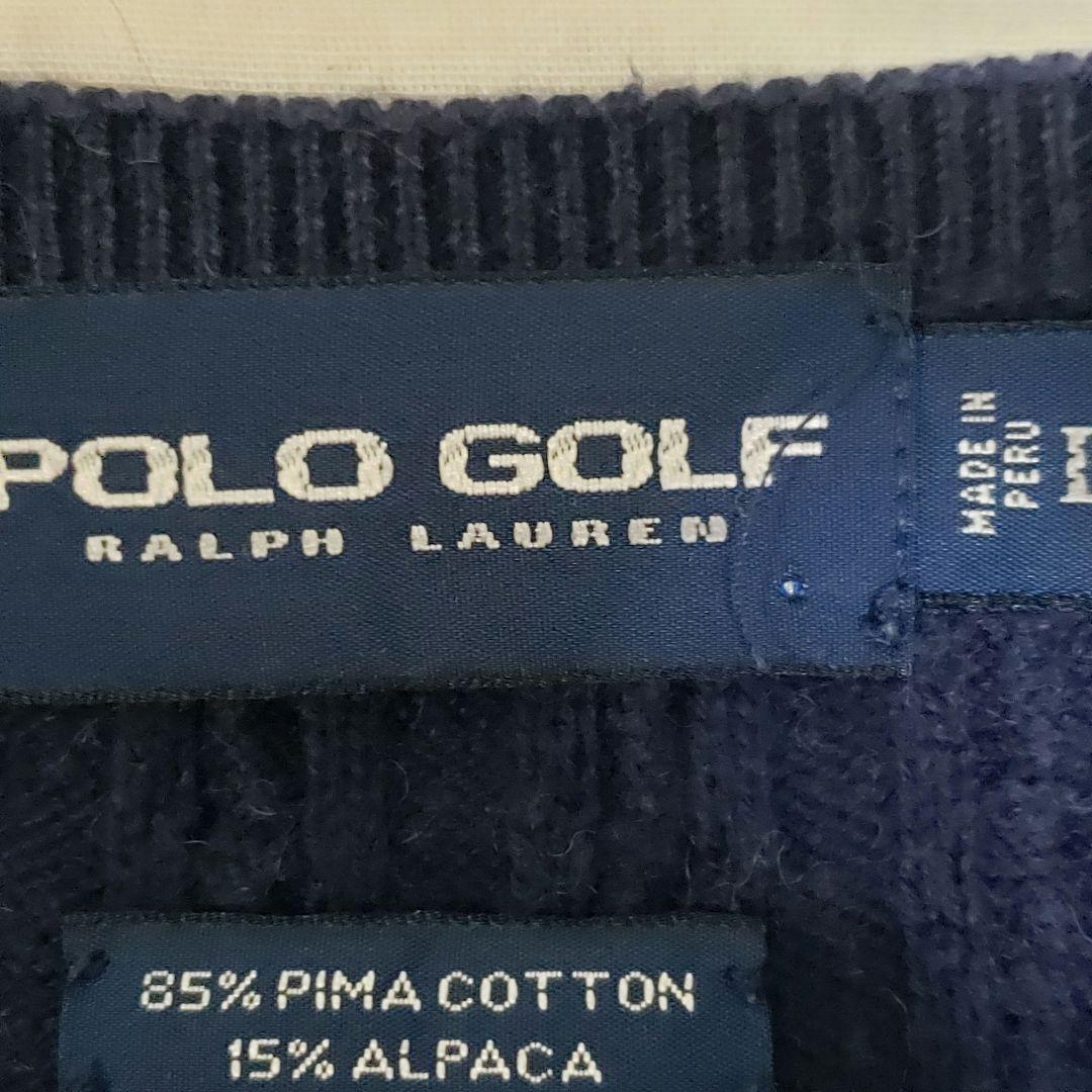 RALPH LAUREN　POLO GOLF　ケーブルニットベスト　アルパカ混