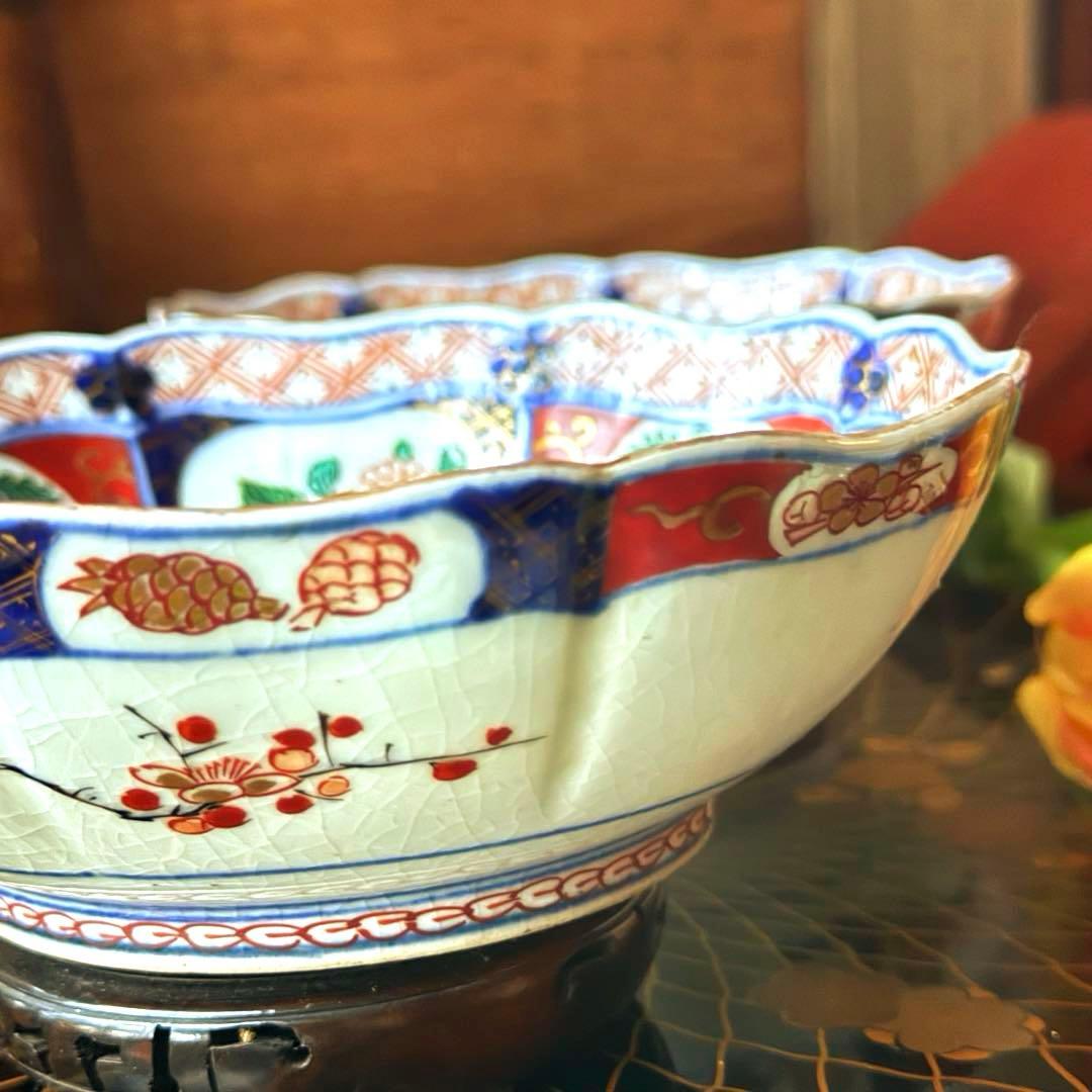 感謝お嫁入り‼️明治上手柿右衛門手『桐花鳳凰文様』切支丹皿松梅桐菊2客