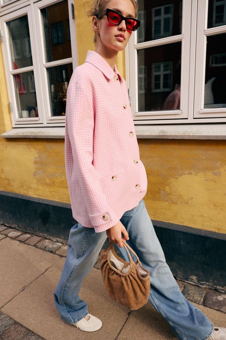 完売品 ZARA ギンガムチェック柄ジャケット Sサイズ新品タグ付き