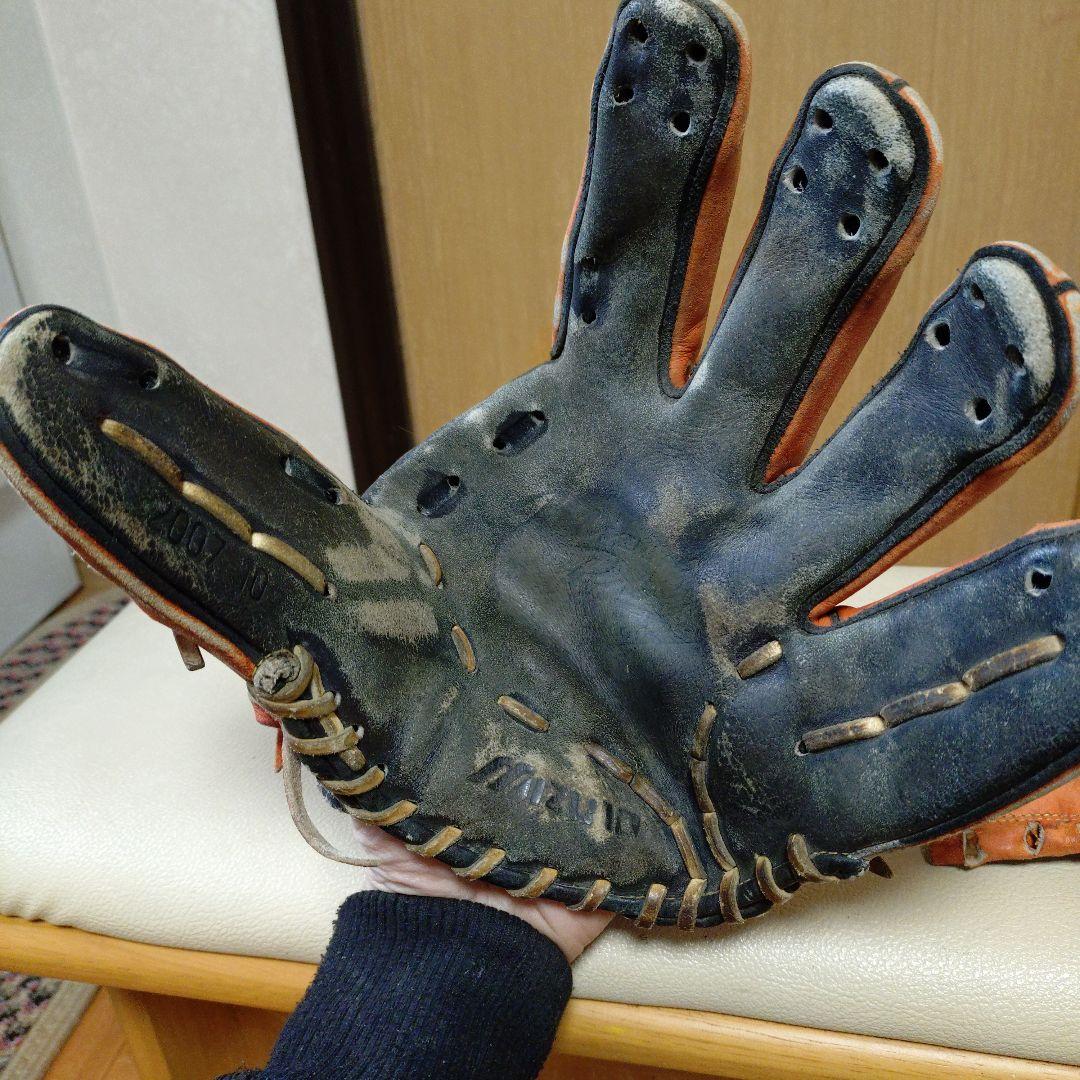 ミズノプロ　山崎武司プロ支給品　硬式用グローブ　ジャンク扱い