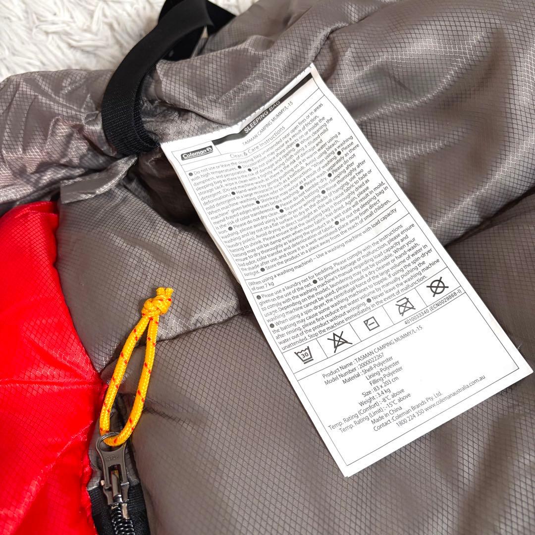 美品✨コールマン 寝袋 タフマンキャンピングマミー L-15