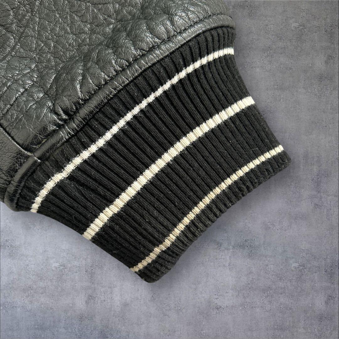 美品　ZARA バッファローレザー　本革　牛革　レザージャケット　Lサイズ