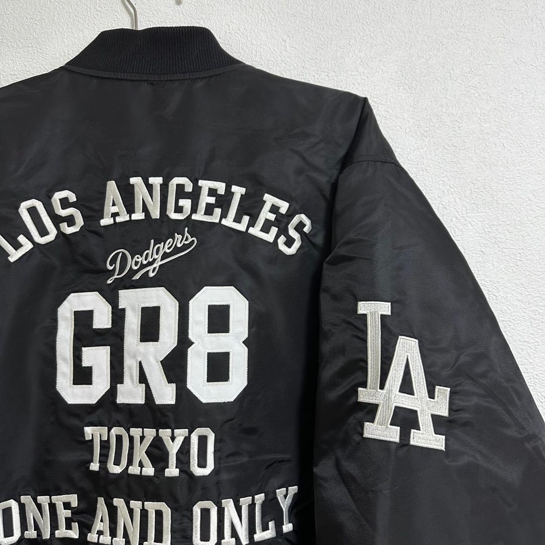 NEWERA ドジャース ナイロンジャケット ブラック GR8