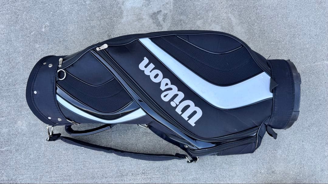 Wilson ゴルフ キャディバッグ 黒/白