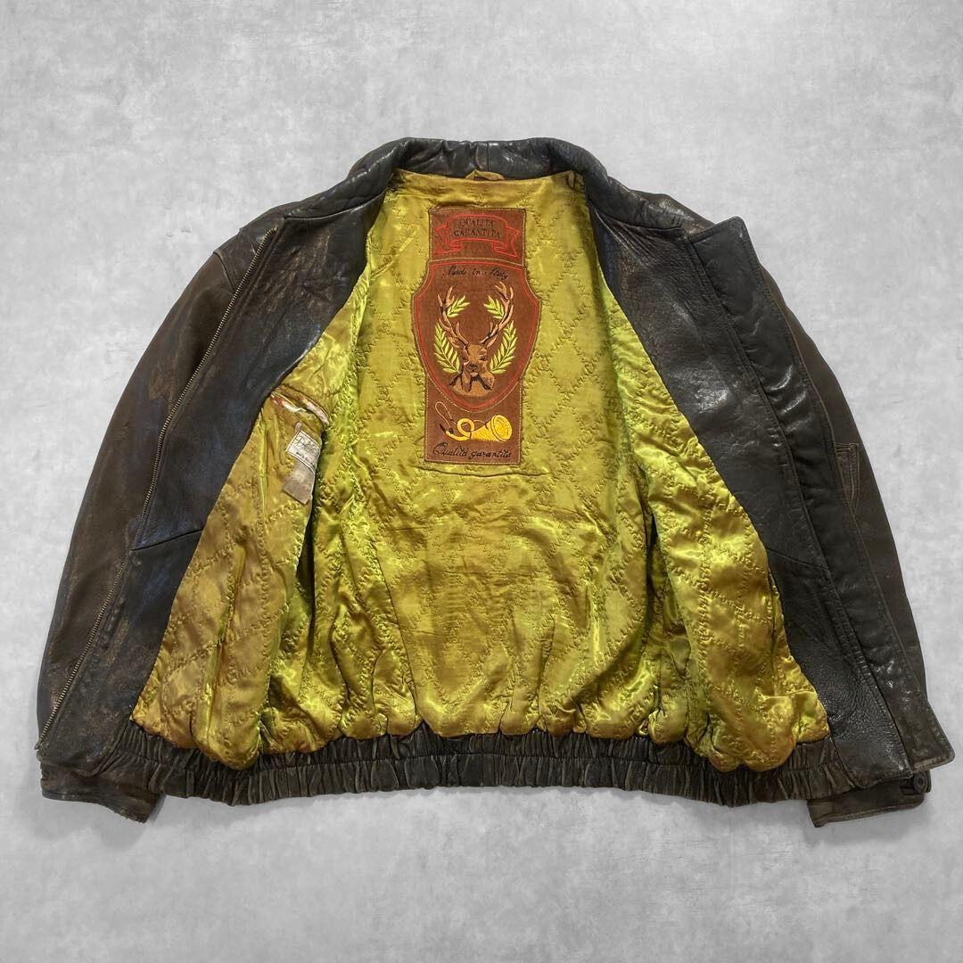 Chota様 イタリア製 vitage 本革 レザー A-2 フライトジャケット