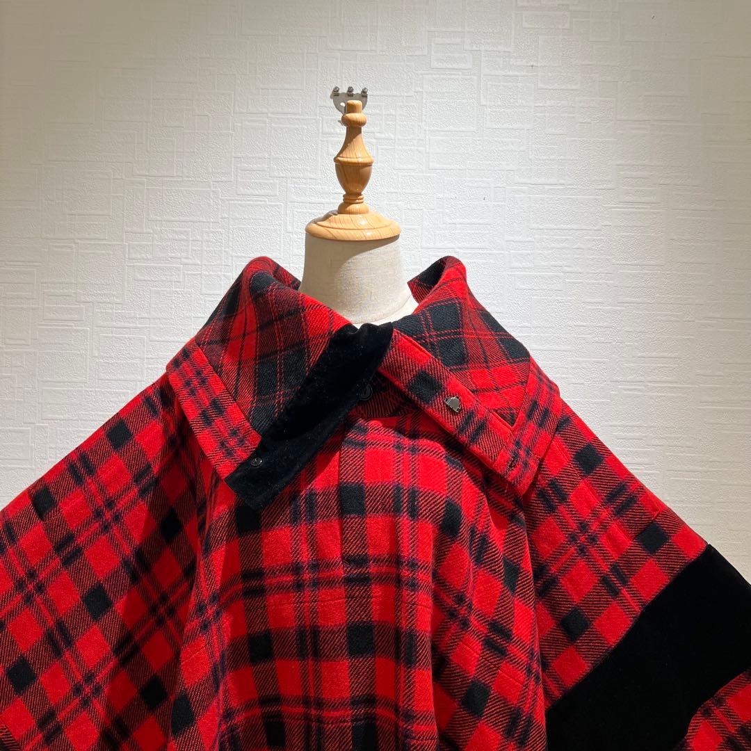 Yohji Yamamoto Femme AW2003 ベロア切替 ポンチョ