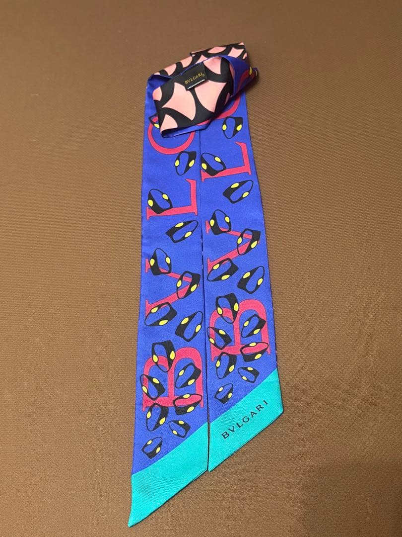■美品■ BVLGARI ブルガリ リボンスカーフ ヘアバンド スカーフ