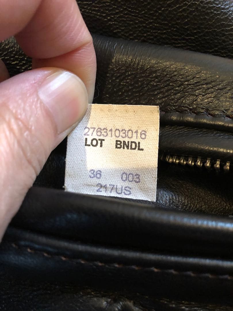 極美品 schott 217US シープ ワンスター 黒 茶芯 36